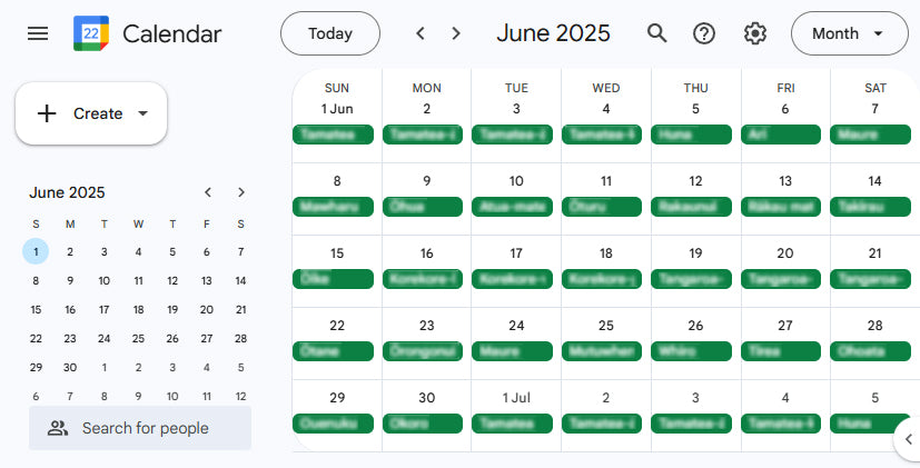 Maramataka 2025-2026 Online Calendar